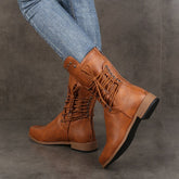 Bota Cowgirl de Cano Médio, Cor Marrom-Amarelado, Bota Feminina, Lovedema