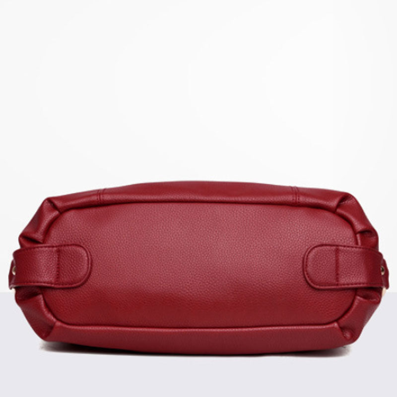 Bolsa Transversal de Couro Macio, Cor Vermelho, Bolsa Feminina, Lovedema