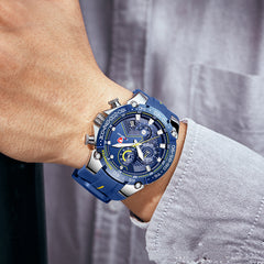 Relógio ChronoStyle Pro Masculino, Cor Azul, Relógio Masculino, Lovedema