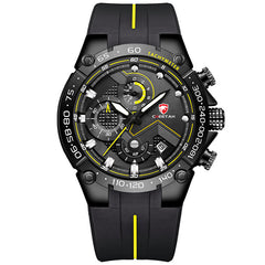 Relógio ChronoStyle Pro Masculino, Cor Preto e Amarelo, Relógio Masculino, Lovedema