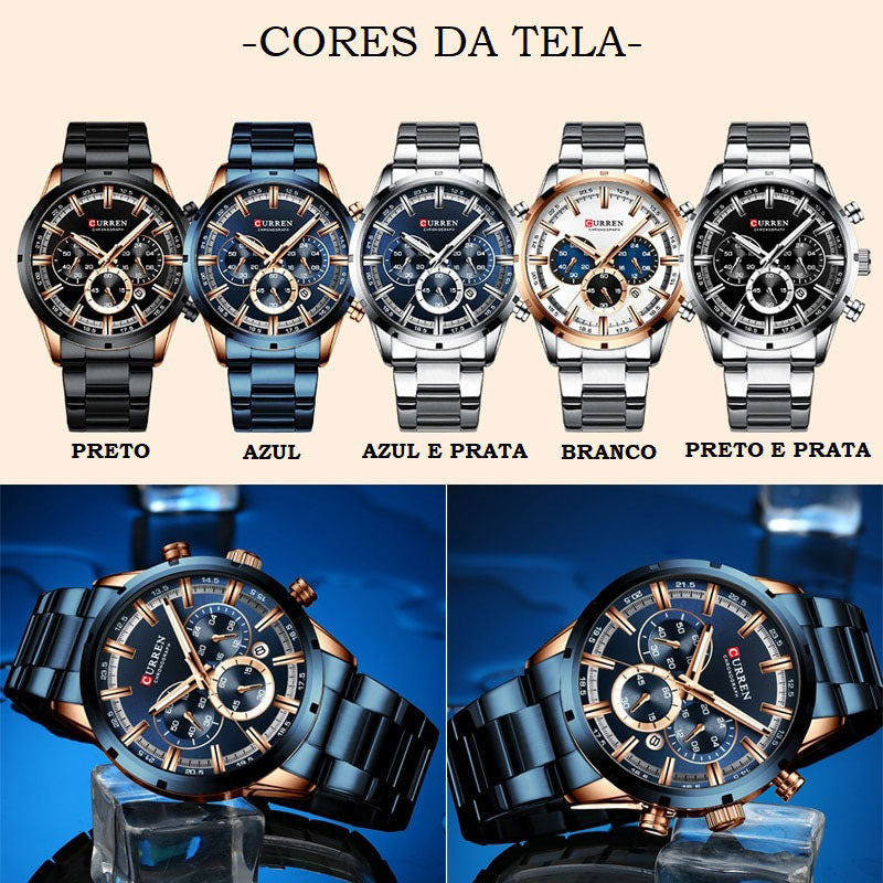 Relógio Masculino Curren Prime Quartzo